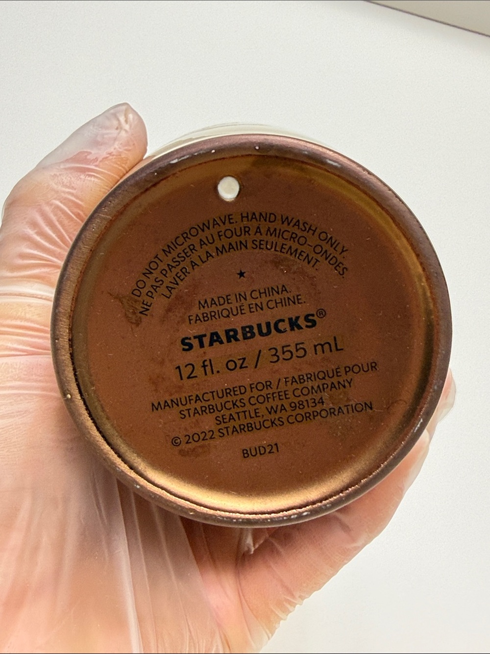 ✨STARBUCKS ✨ 2022 Copper Gold Metallic Siren Mermaid Ceramic 12oz Tumbler - Picture 15 of 15